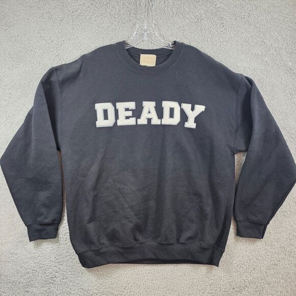 Judith March Black Sweatshirt DEADY Crewneck Size XL - Picture 1 of 10